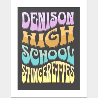 Denison High School Stingerettes Retro Posters and Art